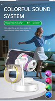 Nouveauté 2026 : Chargeur sans fil magnétique 25W 5-en-1 avec haut-parleur, lumière d'ambiance et charge rapide pour smartphone, montre et écouteurs