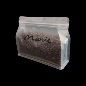 ถุงบรรจุกาแฟดีไซน์ตามสั่งขนาด250กรัมถุงใสด้านล่างใสพร้อมกล่องวาล์ว - Product Image 3
