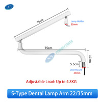 360 °   Bras d'éclairage buccal LED rotatif pour fauteuil dentaire, conception à ressort équilibré avec alliage d'aluminium, alimentation manuelle