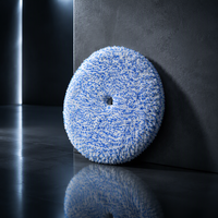Chichuang Tampon de polissage en microfibre de 5 pouces pour le detailing automobile, tampon en microfibre personnalisé, tampon de lustrage en microfibre doux pour cire