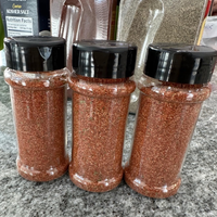 Récipient à épices en plastique vide de stock 80g 100g 250g 400g Bocaux à épices en plastique de cuisine Bouteille d'assaisonnement avec couvercles à clapet