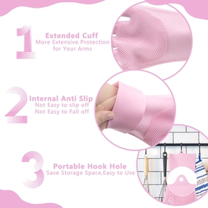 Eco-Friendly Silicone Pet Grooming <b>Bath</b> Glove Simple Style <b>Dog</b> Massage and Hair Removal Hair Cleaning Glove for Bathroom Use - Product Image 6