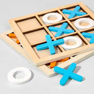 Juego de <span class=keywords><strong>Tic</strong></span>-Tac-Toe de Madera Montessori de Nueve Cuadrados, Certificado EN71, Unisex, Edades 5-7 Años, Juguete Educativo para Padres e Hijos - Product Image 3