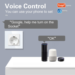 Cross Border 86 Loại Tiêu Chuẩn Châu Âu Graffiti Wifi Ổ Cắm Thông Minh Tempered Glass Bảng Điều Chỉnh A + C Sạc Ali Ce Bằng Giọng Nói Tường Cắm - Product Image 5