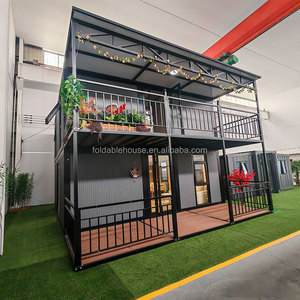 Vườn prefab Ngôi nhà nhỏ màu xanh lá cây không gian di chuyển 2-câu chuyện biệt thự container mở rộng nhà - Product Image 2