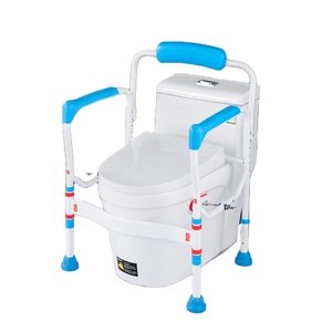 Silla de ducha resistente OLF con reposabrazos y respaldo acolchados, silla de ducha de altura ajustable - Product Image 1