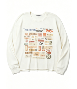 Camiseta <span class=keywords><strong>de</strong></span> punto gofrado con estampado retro <span class=keywords><strong>de</strong></span> álbum <span class=keywords><strong>de</strong></span> recortes ODM, camisa <span class=keywords><strong>de</strong></span> manga larga informal holgada para hombre con patrón <span class=keywords><strong>de</strong></span> etiqueta <span class=keywords><strong>de</strong></span> número retro personalizado - Product Image 1