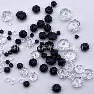 Transparent And Black Faceted Acrylic <b>Beads</b> For Diy <b>Door</b> <b>Curtains</b> And Ethnic Clothing Accessories - Product Image 1