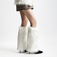 Imitatiebont laarzenhoezen, korte harige sokkenhoezen, herfst/winter pluche beenwarmers, lange veelzijdige vossenbont schoenhoezen voor dames
