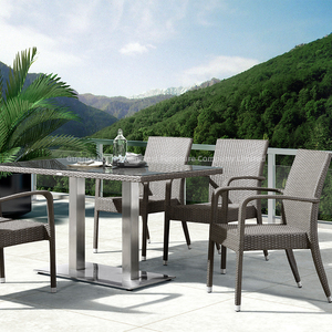 Outdoor Cane and <strong>Rattan</strong> <strong>Table</strong> <strong>Chair</strong> Set Wicker Rope Outdoor Furniture Dining <strong>Chairs</strong> - Product Image 3