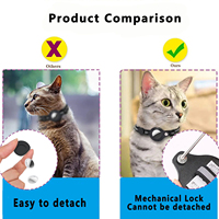 Collier Airtag pour chats avec étui de protection pour le traceur de localisation anti-perte Accessoires pour chiens Colliers réfléchissants pour animaux de compagnie