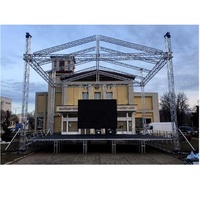 Estructura de Escenario Exterior de Aluminio, Iluminación, Sistema de Truss para Eventos con Soporte para DJ