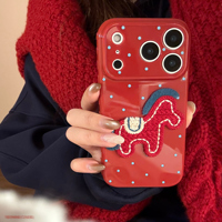 Nouvelle coque de protection magnétique antichoc en TPU tressé bleu et rouge éclatant pour iPhone 15/16/17 Pro Max