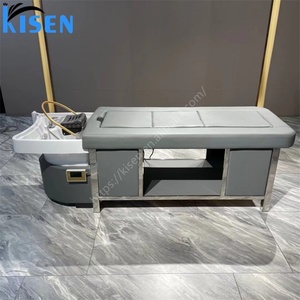 KISEN Japanese Shampoo Bed Modern Hair SPA Washing Bed Waterfall Circulation <b>Electric</b> Moxibustion Hair Spa Salon Shampoo Bed - Product Image 6