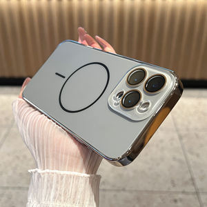 AG Frosted Anti-caída magnética cubierta completa protectora de silicona PC funda de teléfono para <span class=keywords><strong>iPhone</strong></span> 11 <span class=keywords><strong>12</strong></span> 13 14 15 16 Pro Max Plus - Product Image 6