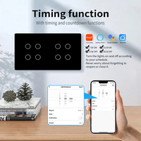 Interrupteur intelligent Wi-Fi LangYeao Tuya, 2/3/4/5/6/8/10 voies, compatible Alexa Google, commande vocale, contrôle à distance via application, programmation avec neutre