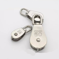 Bloque de polea de cuerda de alambre único giratorio de acero inoxidable de alto pulido, fábrica OEM, tipo de sincronización personalizable, producto de poleas
