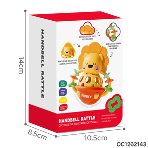 Adorable jouet <span class=keywords><strong>à</strong></span> <span class=keywords><strong>bascule</strong></span> en forme de <span class=keywords><strong>lion</strong></span> de dessin animé, hochet en caoutchouc souple <span class=keywords><strong>à</strong></span> main, boule <span class=keywords><strong>à</strong></span> agiter en plastique pour nouveau-né - Product Image 6