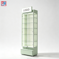 Sofort Lieferbare Vitrine Glas-Ausstellungsschrank mit LED-Beleuchtung und Individuellem Logo für Geschäfte Einkaufszentren Läden