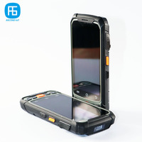 Lector/escritor RFID móvil inalámbrico de doble frecuencia, lector de tarjetas RFID pasivo UHF + HF/UHF + LF/HF + LF con escáner de código de barras