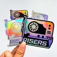 Autocollant d'hologramme arc-en-ciel imperméable facile à peler et résistant aux UV Autocollants holographiques en vinyle laser pour promotion