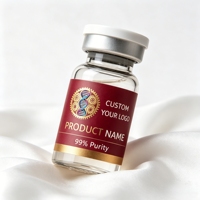 Autocollants de peptides imperméables personnalisés pour la perte de poids et la restauration de la jeunesse, flacons de 2 ml, 5 ml, 10 ml
