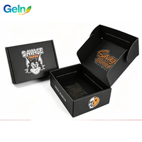 Premium op maat bedrukte matte zwarte golfkartonnen geschenkverpakkingen met logo voor groothandel, bulk, rechtstreeks van de fabriek