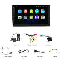 Autoradio universel 7 pouces Android 10 avec GPS, écran tactile en verre trempé IPS, lecteur multimédia, unité centrale, 1 an de garantie, Aux