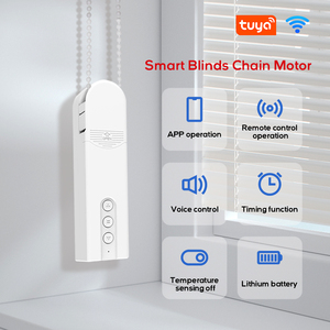Cortina de cadena motorizada WIFI inteligente para uso en interiores de oficina BLE Control remoto persianas enrollables Alexa <span class=keywords><strong>Google</strong></span> Home integración - Product Image 2