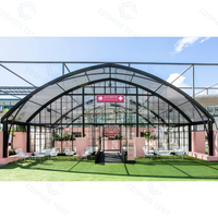 Tente d'événement ovale à structure en aluminium avec bâche en PVC, structure temporaire pour location de mariages et de fêtes
