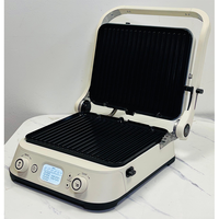 Grille-pain électrique d'intérieur 3-en-1 en acier inoxydable, presse à panini, machine à sandwich, plaques amovibles anti-adhérentes, sans fumée, usage domestique, version US