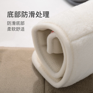 Memory Foam Bath Mat Rectangle Anti Slip Machine Washable Solid Color Modern Bathroom Rug - Product Image 1
