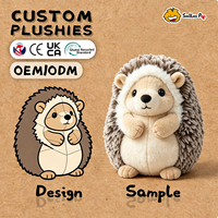 Peluche hérisson simulée personnalisée très populaire, en tissu recyclé certifié sécurité, super douce et moelleuse, cadeaux pour événements festifs