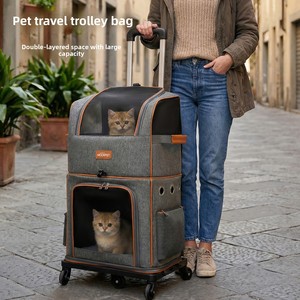Tas Jinjing Hewan Peliharaan Lapis Ganda Polyester Langsung dari Pabrik untuk Kucing dan Anjing, Tas Plastik Portabel dan Bernapas untuk Kotoran Kucing - Product Image 2