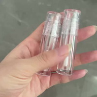 Spot Tube de brillant à lèvres entièrement Transparent 3ml Tube de brillant à lèvres Tube vide Bouteille d'huile à lèvres Emballage cosmétique