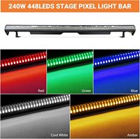 Barre de lumière de scène PKnight 240W, 448 LED RGBWA CCT, en alliage d'aluminium, contrôle DMX maître-esclave, IP65, éclairage pour mariage et DJ