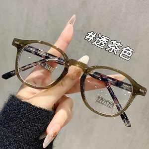 Monturas de Gafas Redondas Minimalistas para Mujer, TR90, Montura Completa, Protección Anti Luz Azul, Lentes Planas YC11328 - Product Image 4