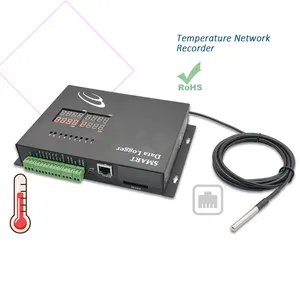 Sistema de monitoramento ambiental sem fio com registrador de dados digital Ethernet de temperatura com display LED numérico integrado