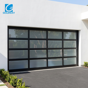 Nouvelle <span class=keywords><strong>porte</strong></span> <span class=keywords><strong>de</strong></span> <span class=keywords><strong>garage</strong></span> sectionnelle en verre dépoli sur mesure pour villa à prix abordable - Product Image 1