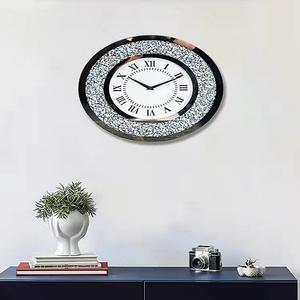 Horloge murale à <span class=keywords><strong>miroir</strong></span> ovoïde à quartz à la mode directe d'usine Foshan pour la décoration de la maison pour le salon ou la chambre - Product Image 3