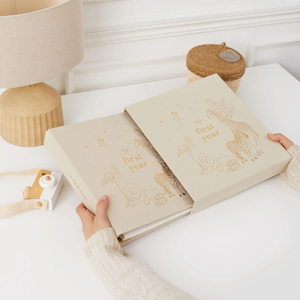 Cadeau de fête prénatale <span class=keywords><strong>Livre</strong></span> de souvenirs pour bébé <span class=keywords><strong>Livre</strong></span> de <span class=keywords><strong>citations</strong></span> pour enfants en lin - Product Image 2