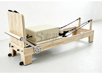 Hochwertiges Weißes Ahorn-Heimfitness-Studio-Equipment Core-Bett Eichenholz Pilates Reformer