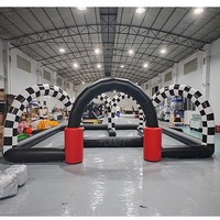 Piste de voiture tamponneuse de couleur personnalisée bâche en PVC piste de course gonflable voiture tamponneuse gonflable site pour les ventes