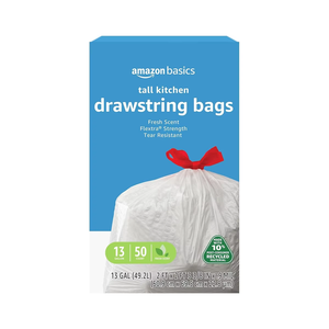 Great Grades Fabulous Quality Basics Trash <b>Plastic</b> Drawstring 13 Gallon Tall <b>Kitchen</b> Storage Garbage Bags - Product Image 4