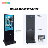 Pantalla Publicitaria Digital REFFE, de Pie, para Uso en Interiores/Exteriores, Pantalla LCD con Ángulo de Visión de 178°, Reproductor Multimedia Multi-OS