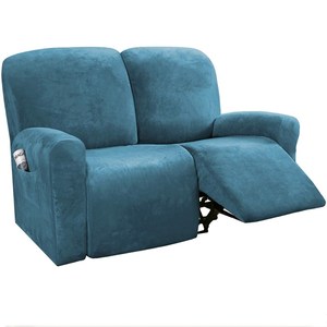 Nouvelle vente flash : Housses <span class=keywords><strong>de</strong></span> fauteuil inclinable en velours <span class=keywords><strong>de</strong></span> luxe, 6 pièces, 2 places, extensibles, élastiques, faciles à installer, couleurs unies - Product Image 1