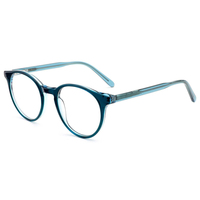 Monture de lunettes optiques rondes en acétate de qualité supérieure pour femmes et hommes, lunettes de mode pour le bureau, vente en gros