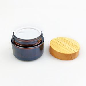 Pot en verre cosmétique dépoli transparent 50g 100g avec couvercle en bois – Offre Spéciale - Product Image 5