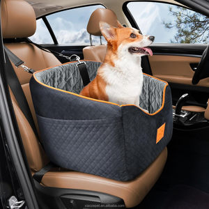 Hersteller-Großhandel XIEEAOZEE Hunde-Autositz Sitzerhöhung aus Memory-Schaum, erhöhter Haustier-Autositz für kleine Hunde bis 16 kg, Beige, waschbar - Product Image 1