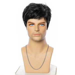 Peluca Corta Masculina LIWANGLONG HAIR, Nuevo Diseño, Peluca de Cabello Sintético Resistente al Calor con Corte Pixie Negro <span class=keywords><strong>para</strong></span> <span class=keywords><strong>Hombres</strong></span> <span class=keywords><strong>Jóvenes</strong></span> y Atractivos - Product Image 1
